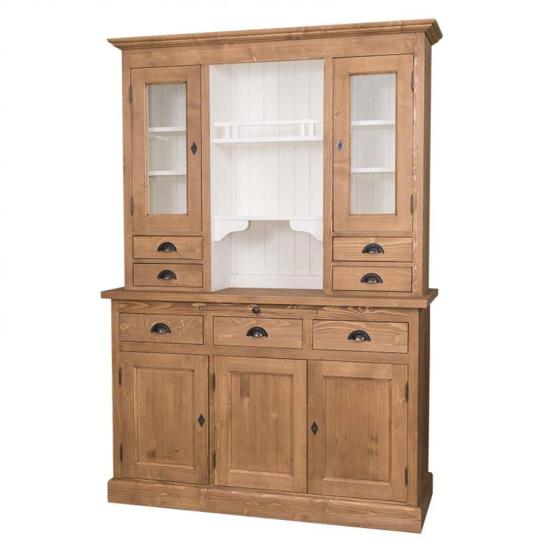 hnedy country styl vitrinu skrina vintage mediteransky kuchyna ulozny prakticky lacny kvalitny obchod nabytkom svetly.jpg